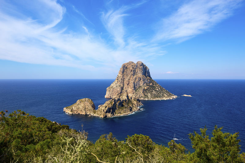 Ibiza Es Vedra and Vedranell from Torre des Savinar Sant Josep in Balearic Islands