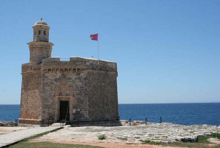 Das Castell de Sant Nicolau wie es direkt am Meer liegt