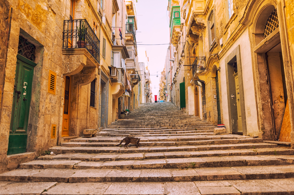 Die alten Gassen von Valletta, Malta
