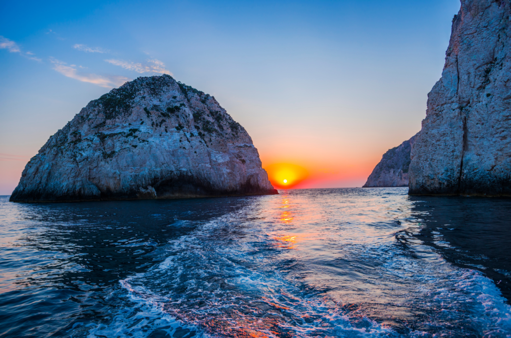 Sonnenuntergang bei Keri, auf der Insel Zakynthos