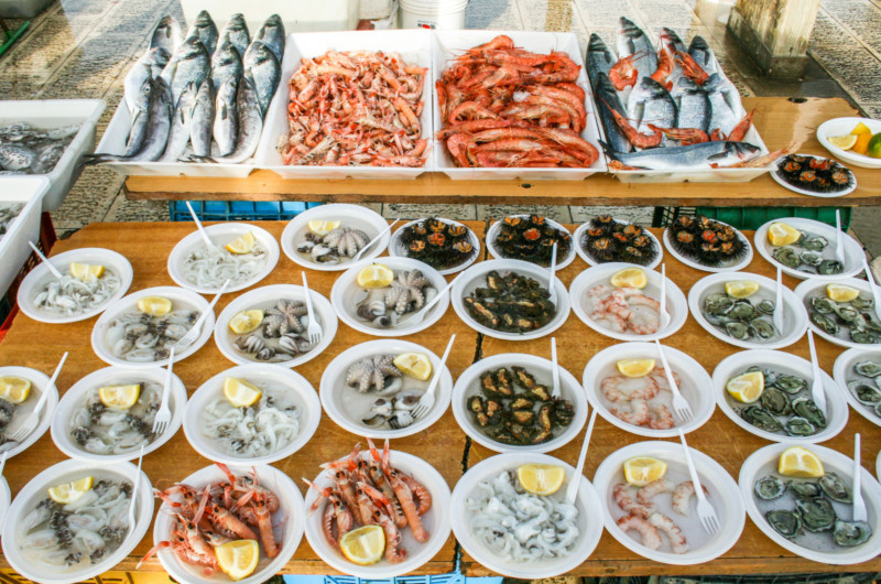 Spezialitäten des Fischmarktes von Bari
